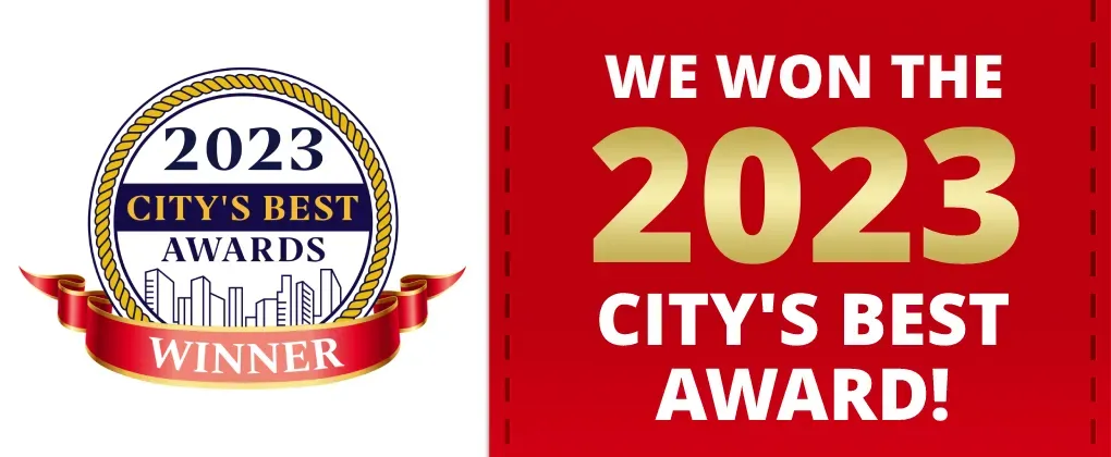 A badge for the 2023 City's Best Award