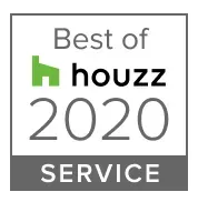 The Best of houzz 2020 service badge.