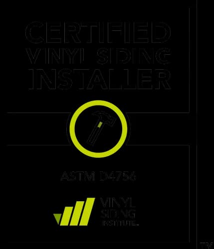 The Certified Vinyl Siding Installer badge