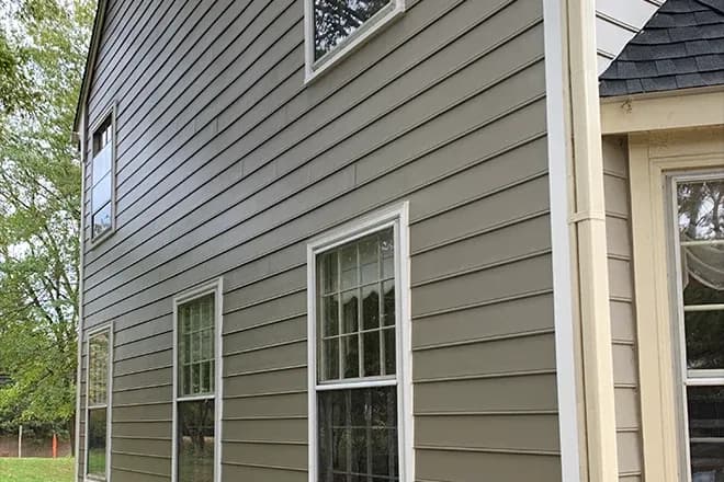 Dark beige fiber cement siding - Integrity Home Pro